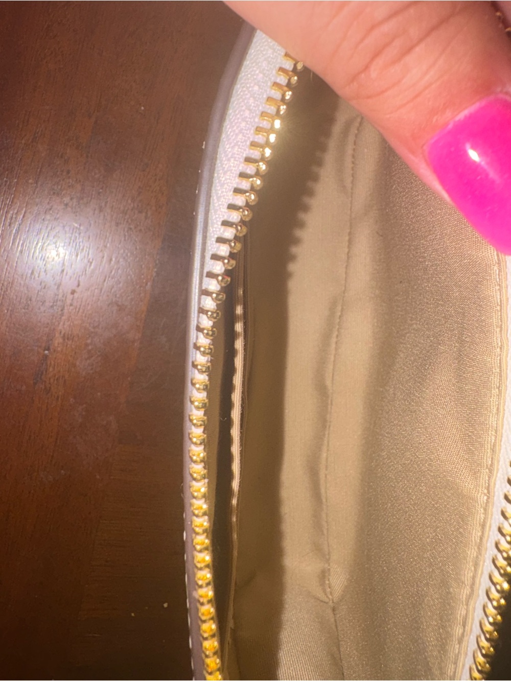 Coach White Strawberry Print Wristlet with Gold Hardware - Picture 3 of 6